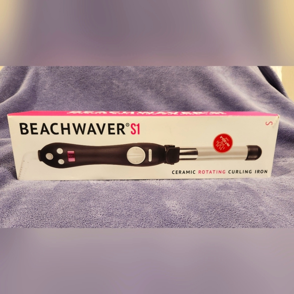 THE BEACHWAVER BEACHWAVER® S1 DUAL VOLTAGE BLACK ROTATING CURLING IRON